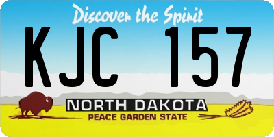 ND license plate KJC157