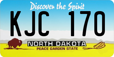ND license plate KJC170