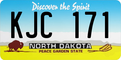 ND license plate KJC171