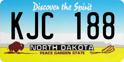 ND license plate KJC188