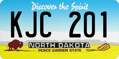 ND license plate KJC201