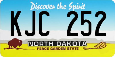 ND license plate KJC252