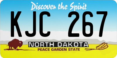 ND license plate KJC267