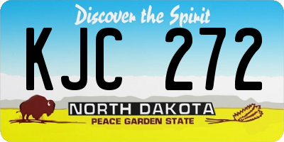 ND license plate KJC272
