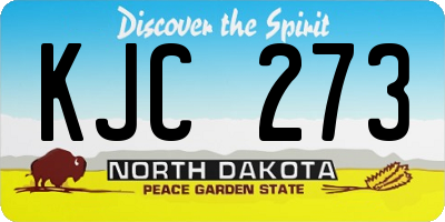 ND license plate KJC273