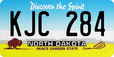 ND license plate KJC284