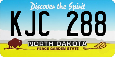 ND license plate KJC288