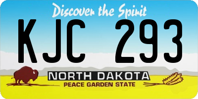 ND license plate KJC293