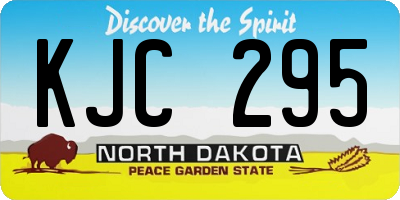 ND license plate KJC295