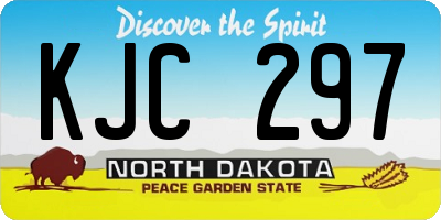 ND license plate KJC297