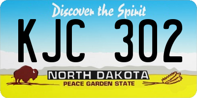 ND license plate KJC302