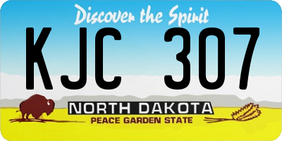 ND license plate KJC307