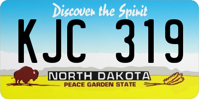 ND license plate KJC319