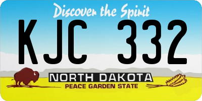 ND license plate KJC332