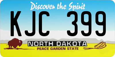 ND license plate KJC399