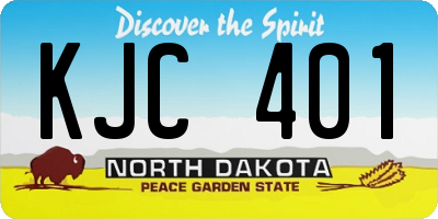 ND license plate KJC401