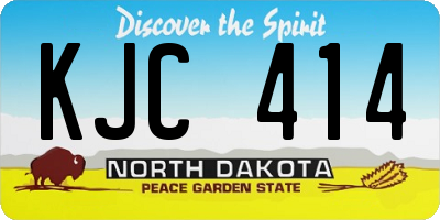 ND license plate KJC414