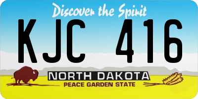 ND license plate KJC416