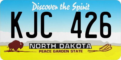 ND license plate KJC426