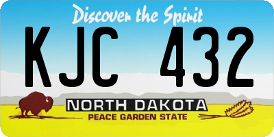 ND license plate KJC432