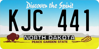 ND license plate KJC441