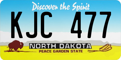 ND license plate KJC477