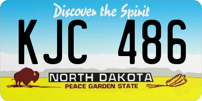 ND license plate KJC486