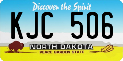 ND license plate KJC506