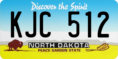 ND license plate KJC512