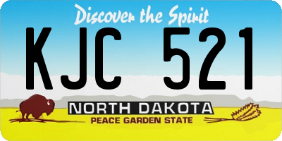 ND license plate KJC521