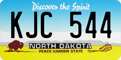 ND license plate KJC544