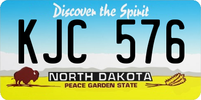 ND license plate KJC576