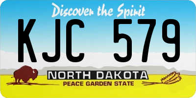 ND license plate KJC579