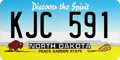 ND license plate KJC591