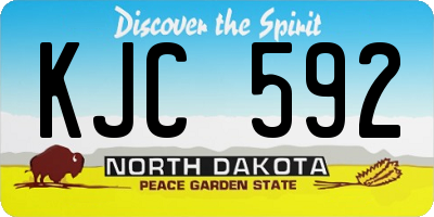 ND license plate KJC592