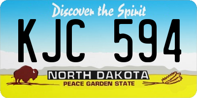 ND license plate KJC594
