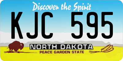 ND license plate KJC595