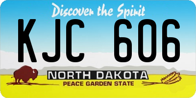 ND license plate KJC606
