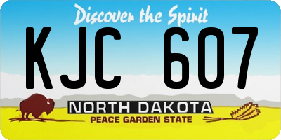 ND license plate KJC607