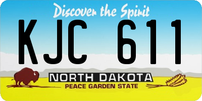 ND license plate KJC611
