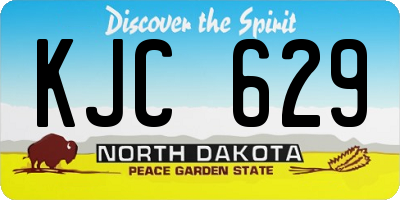 ND license plate KJC629
