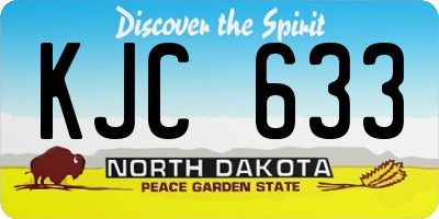 ND license plate KJC633