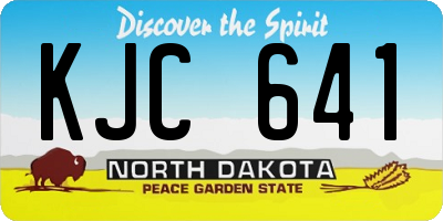 ND license plate KJC641
