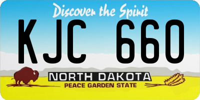 ND license plate KJC660