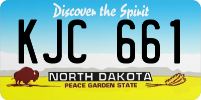 ND license plate KJC661
