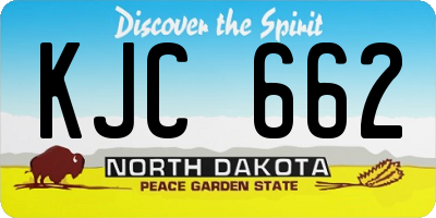 ND license plate KJC662