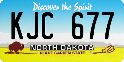 ND license plate KJC677
