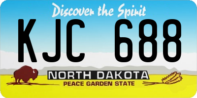 ND license plate KJC688