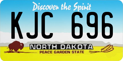 ND license plate KJC696