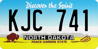 ND license plate KJC741